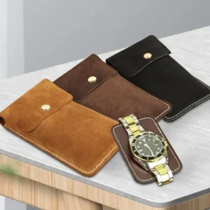 Leather Watch Pouch Set