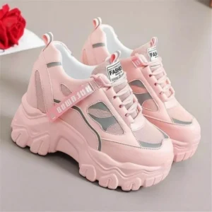 Women's Pink Chunky Sport Sneakers
