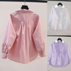 womens-elegant-pink-puff-sleeve-blouse