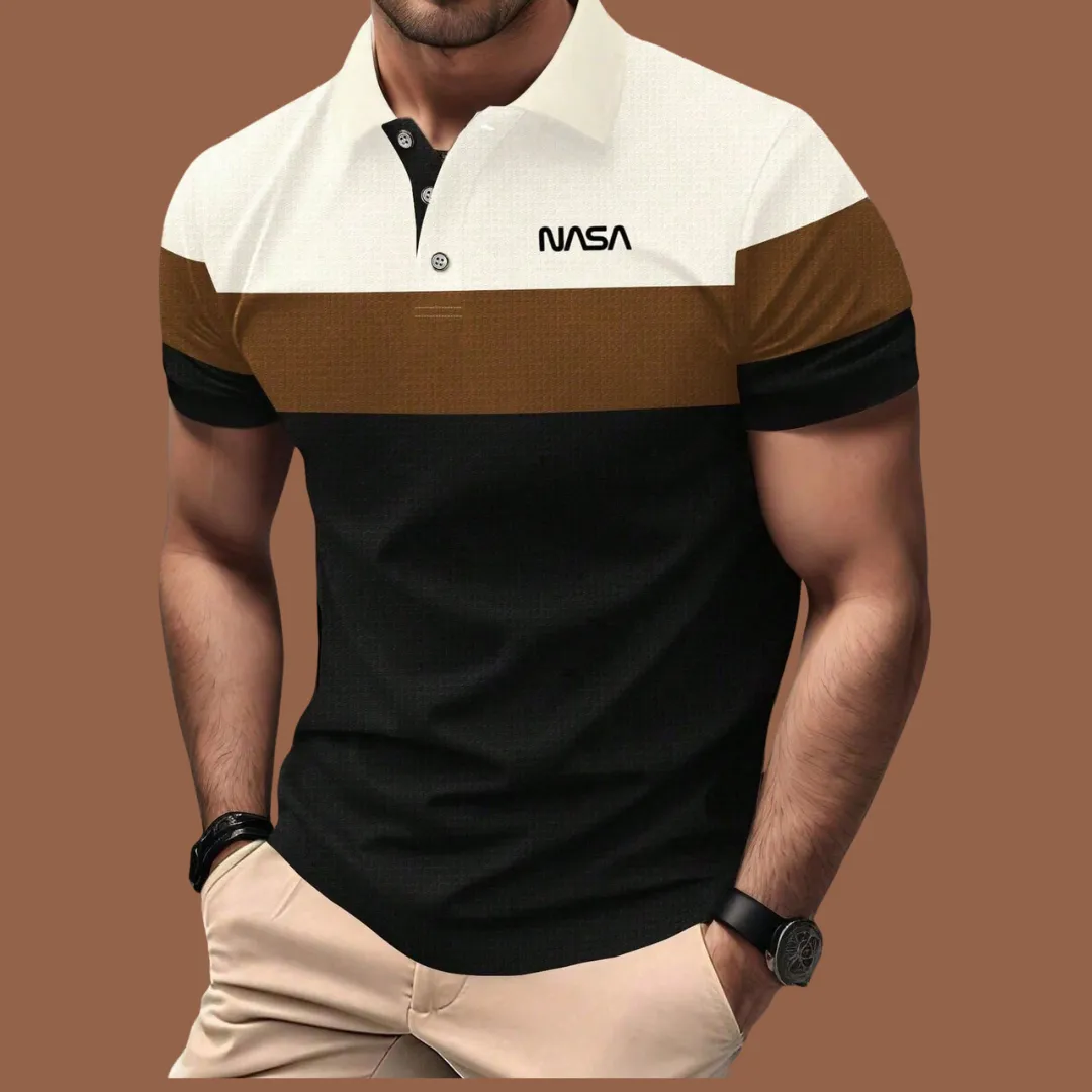 NASA Color Block Polo Shirt