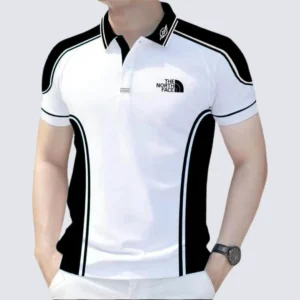 Monochrome Panel Polo Shirt